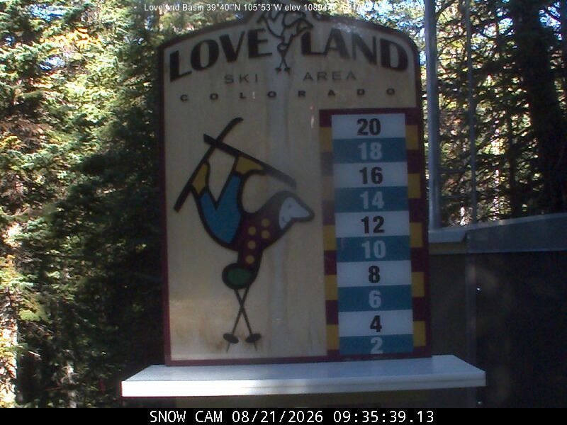 Loveland Ski Area snow stake webcam